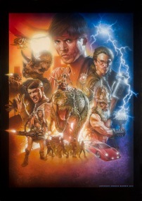 Kung Fury Official Poster - Airbrushed by illustrator Andreas Bennwik (http://andreasbennwik.se/)